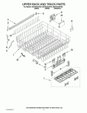 Part Location Diagram of W10712395 Whirlpool Upper Rack Adjuster Kit - White Wheels, Left and Right Sides