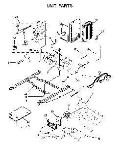 Unit parts Diagram and Parts List for  Kenmore Refrigerator