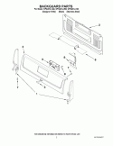 BACKGUARD PARTS Diagram and Parts List for  Whirlpool Range