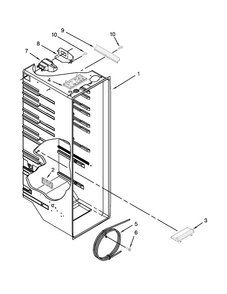 Refrigerator Liner Parts Diagram and Parts List for  Kenmore Refrigerator