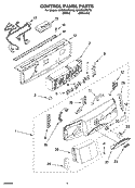 CONTROL PANEL PARTS Diagram and Parts List for  KitchenAid Washer