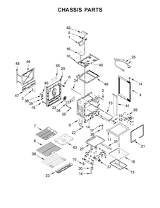 Chassis Parts Diagram and Parts List for  KitchenAid Range