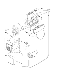 Icemaker Parts Diagram and Parts List for  Kenmore Refrigerator