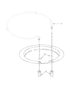 Heater Parts Diagram and Parts List for  Whirlpool Dishwasher