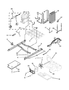 Unit Parts Diagram and Parts List for  Kenmore Refrigerator