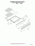 DRAWER AND RACK PARTS Diagram and Parts List for  Whirlpool Range