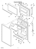 Part Location Diagram of WP2195915 Whirlpool Refrigerator Shelf End Cap - White