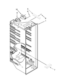 Refrigerator Liner Parts Diagram and Parts List for  Kenmore Refrigerator