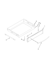 Drawer Parts Diagram and Parts List for  Whirlpool Range