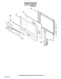 Part Location Diagram of W10335333 Whirlpool Black Door Vent Trim (For Stainless Model)