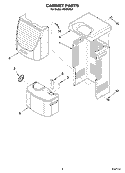 CABINET PARTS Diagram and Parts List for  Whirlpool Dehumidifier