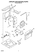 AIRFLOW AND CONTROL PARTS Diagram and Parts List for  Whirlpool Air Conditioner