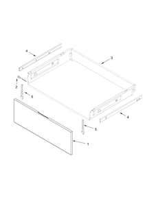 Drawer Parts Diagram and Parts List for  Whirlpool Range