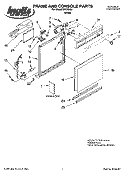 FRAME AND CONSOLE PARTS Diagram and Parts List for  Inglis Dishwasher