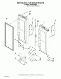 REFRIGERATOR DOOR PARTS Diagram and Parts List for  KitchenAid Refrigerator