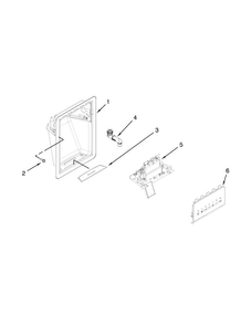 Dispenser Parts Diagram and Parts List for  Kenmore Refrigerator