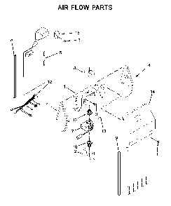 Air flow parts Diagram and Parts List for  Kenmore Refrigerator