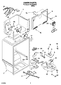 LINER PARTS Diagram and Parts List for  Inglis Refrigerator