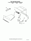 TOP VENTING PARTS Diagram and Parts List for  KitchenAid Wall Oven