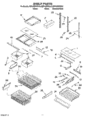 SHELF PARTS Diagram and Parts List for  KitchenAid Refrigerator