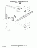 UPPER WASH AND RINSE PARTS Diagram and Parts List for  Inglis Dishwasher
