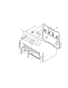 Control Panel Parts Diagram and Parts List for  Whirlpool Range