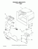 FREEZER LINER PARTS Diagram and Parts List for  Inglis Refrigerator