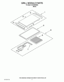 GRILL MODULE PARTS Diagram and Parts List for  Whirlpool Cooktop