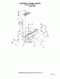 CONTROL PANEL PARTS Diagram and Parts List for  KitchenAid Ice Maker