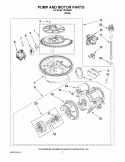 PUMP AND MOTOR PARTS Diagram and Parts List for  Inglis Dishwasher