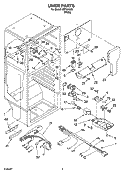LINER PARTS Diagram and Parts List for  Inglis Refrigerator