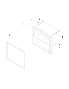 Freezer Door Parts Diagram and Parts List for  KitchenAid Refrigerator