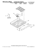 Part Location Diagram of W10457321 Whirlpool Cooktop - Black