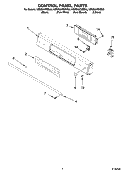 CONTROL PANEL PARTS Diagram and Parts List for  KitchenAid Range