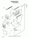 ICEMAKER PARTS Diagram and Parts List for  KitchenAid Refrigerator