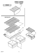 SHELF PARTS, OPTIONAL PARTS Diagram and Parts List for  Inglis Refrigerator