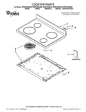 COOKTOP PARTS Diagram and Parts List for  Whirlpool Range