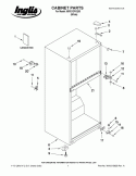 CABINET PARTS Diagram and Parts List for  Inglis Refrigerator