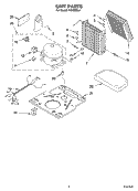 SECTION Diagram and Parts List for  Whirlpool Dehumidifier