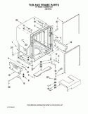 Part Location Diagram of W11177741 Whirlpool Dishwasher Door Seal