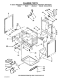 CHASSIS PARTS Diagram and Parts List for  Whirlpool Range