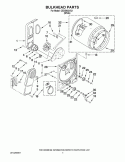 BULKHEAD PARTS Diagram and Parts List for  Crosley Dryer