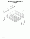 UPPER RACK AND TRACK PARTS Diagram and Parts List for  Inglis Dishwasher