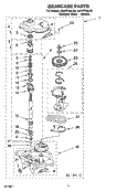 GEARCASE PARTS Diagram and Parts List for  KitchenAid Washer