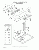 TOP AND CONSOLE PARTS Diagram and Parts List for  Crosley Dryer