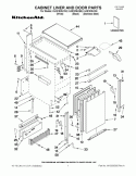 CABINET LINER AND DOOR PARTS Diagram and Parts List for  KitchenAid Ice Maker