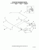 COOKTOP BURNER PARTS Diagram and Parts List for  KitchenAid Range