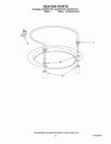 HEATER PARTS Diagram and Parts List for  Whirlpool Dishwasher