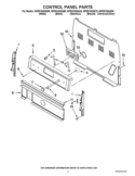 CONTROL PANEL PARTS Diagram and Parts List for  Whirlpool Range