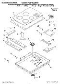 SECTION Diagram and Parts List for  KitchenAid Cooktop